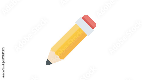 Pencil Vector Isolated Emoticon. Pencil Icon. 