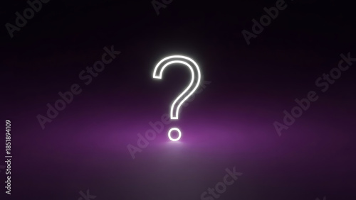 A glowing question mark symbol representing mystery and search for answers