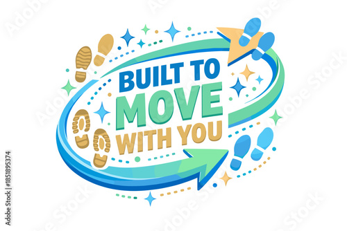 Dynamic footwear design emphasizing movement and flexibility with arrow motif