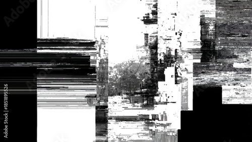 Historic cityscape skyline with layered architectural details in monochrome