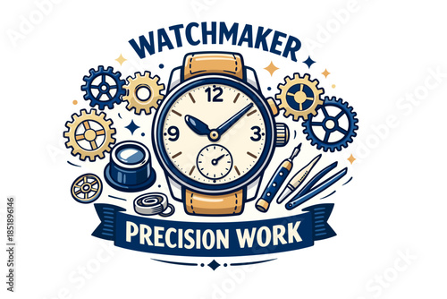 Watchmaker precision work: tools and gears