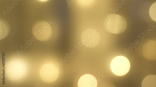 Glowing Golden Garland Creates An Abstract New Year Bokeh Background For The Holidays