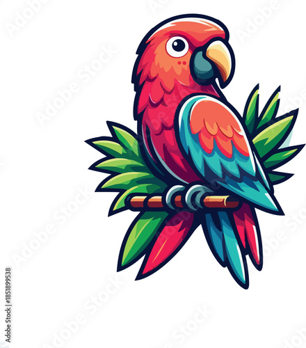 Parrot vector style silhouette image