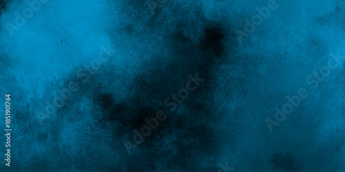 abstract cloud and vapor texture background. Black and blue smoke aquarelle smudge illustration smooth grungy smokey light pastel colors ink glow. Teal color powder explosion	
