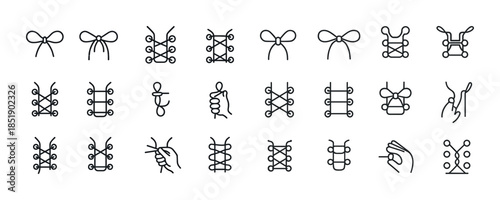 Lace knot styles: bow, shoe, simple, complex, loops illustrated