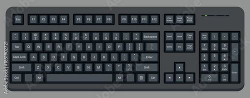 Virtual Computer Keyboard Interface – Modern Touchscreen Typing UI