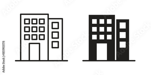 Apartment icons for designers, web developers, displays and websites
