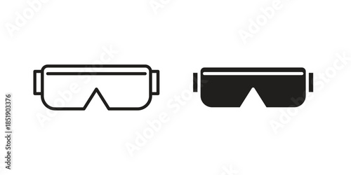 AR headset icons for designers, web developers, displays and websites