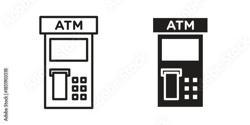 Atm icons for designers, web developers, displays and websites