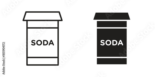 baking soda icons for designers, web developers, displays and websites