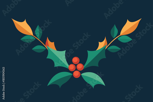 abstract mistletoe corner embellishments   (1).eps