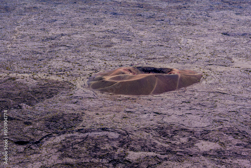 France, La Reunion island, the Crater a small volcanic crater of the Piton de la Fournaise, Formica Leo. 