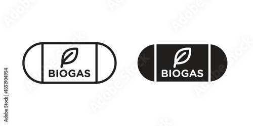 Biogas icons for designers, web developers, displays and websites