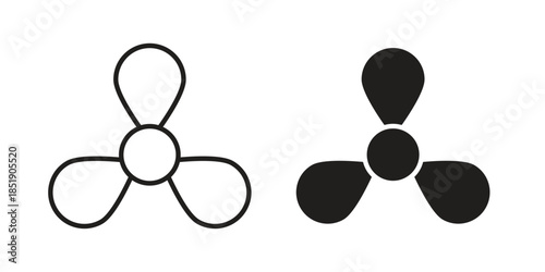 Boat screw icons for designers, web developers, displays and websites