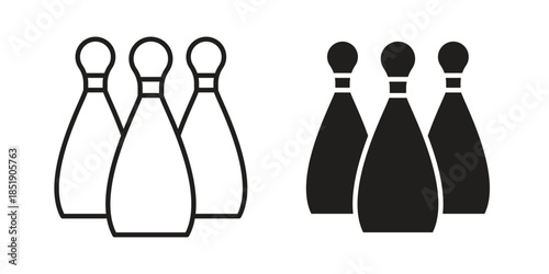 Bowling icons for designers, web developers, displays and websites