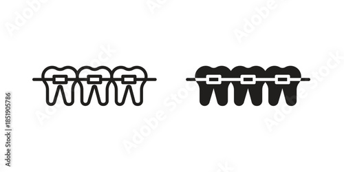 Braces icons for designers, web developers, displays and websites