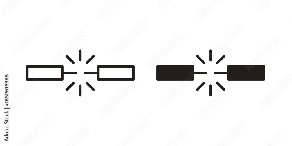 Fototapeta premium Broken Wire Icon icons for designers, web developers, displays and websites