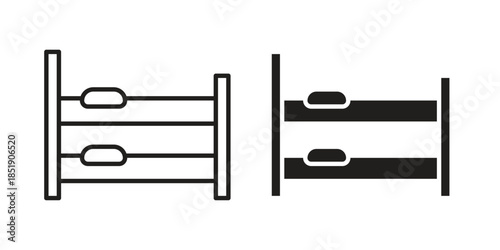 Bunk bed icons for designers, web developers, displays and websites