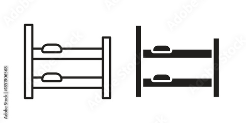 Bunk bed icons for designers, web developers, displays and websites