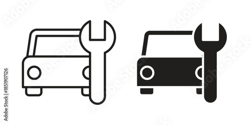 Car repair icons for designers, web developers, displays and websites