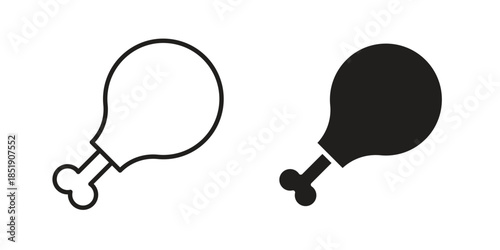 Chicken leg icons for designers, web developers, displays and websites