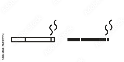 Cigarette icons for designers, web developers, displays and websites
