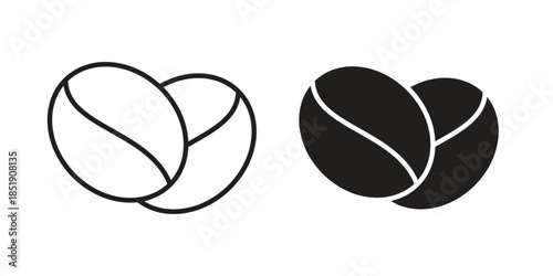 Coffee beans icons for designers, web developers, displays and websites