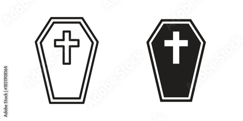 Coffin icons for designers, web developers, displays and websites