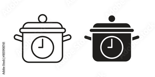 Cooking time icons for designers, web developers, displays and websites