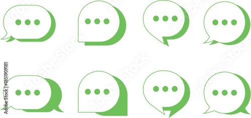 Chat Bubble Icon set. Chat, message, message, sms, chat, chatting, talk line icon vector illustration