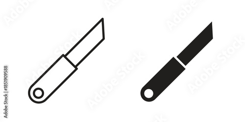 Cutter icons for designers, web developers, displays and websites