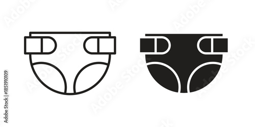 diaper icons for designers, web developers, displays and websites
