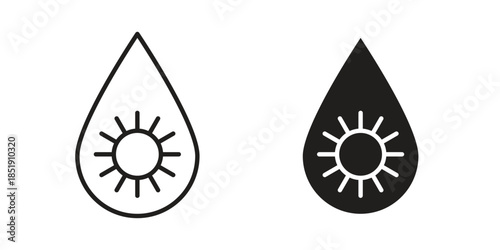 Dirty water drop icons for designers, web developers, displays and websites