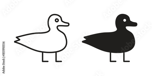 Duck icons for designers, web developers, displays and websites