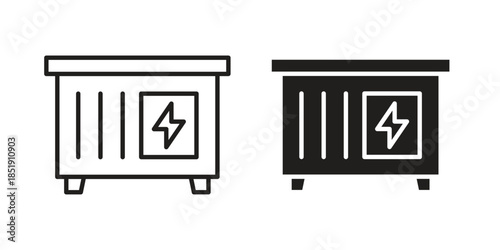 Electric generator icons for designers, web developers, displays and websites