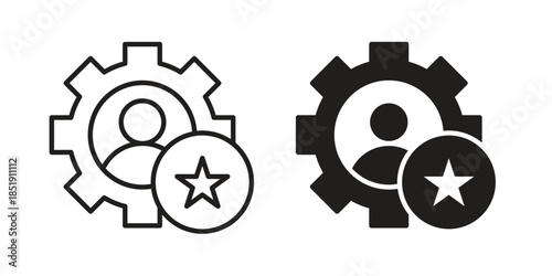 Employee skills icons for designers, web developers, displays and websites