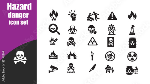 Hazard & Danger Icon Set