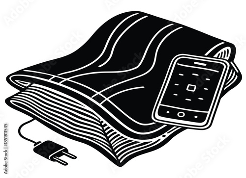 Cozy up with a smart electric blanket, controllable through a dedicated app for personalized warmth and convenience, perfect for chilly nights and ultimate relaxation