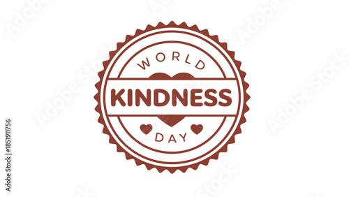 World Kindness Day logo with hearts on white background