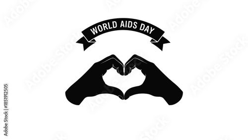 Hands forming heart for World AIDS Day awareness campaign