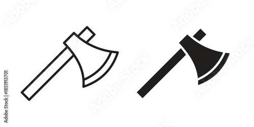 Hatchet icons for designers, web developers, displays and websites