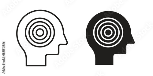 Headache icons for designers, web developers, displays and websites