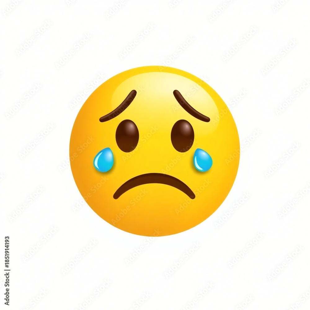 Fototapeta premium Modern Emoji Expression Icons and Reaction Faces Illustration