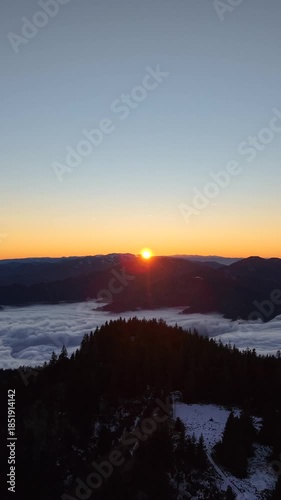 Sonnenuntergang Rennfeld - Hochsteiermark - Österrreich - Abendrot - Nebelmeer