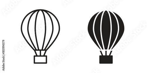 Hot air balloon icons for designers, web developers, displays and websites