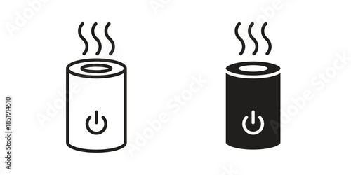 Humidifier icons for designers, web developers, displays and websites