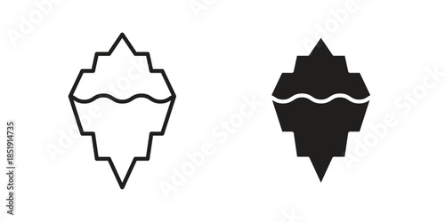 Iceberg icons for designers, web developers, displays and websites