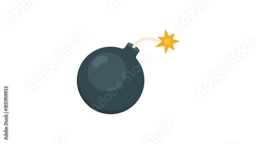 Bomb vector isolated icon. Emoji illustration. Bomb vector emoticon. 