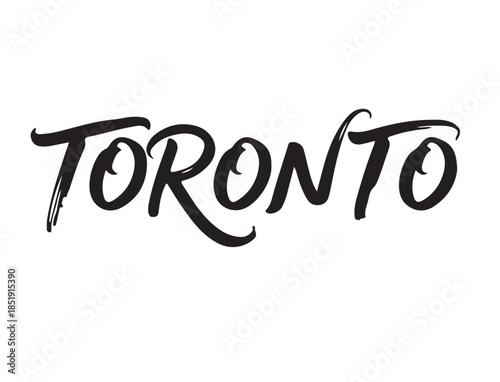 Toronto in silhouette white background.