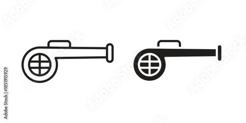 Leaf blower icons for designers, web developers, displays and websites